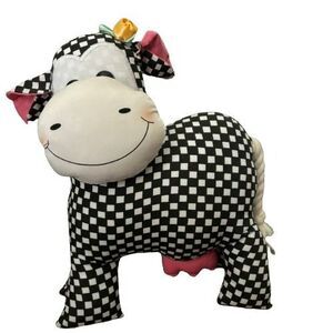 Rare Overly Raker Molly Moo 1994 Plush Buffalo Checkered Cloth Cow 12" X 8"